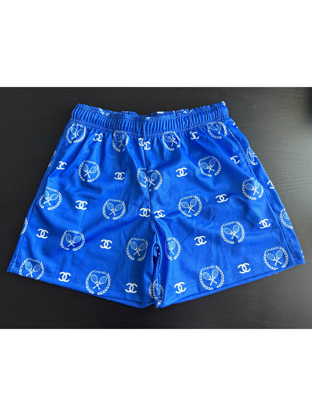 Bravest Studios NWOT Limited Edition Chanel Tennis Mesh 5” Shorts Blue Medium